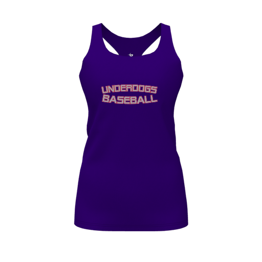 [FT0TRBPP-FYS-LOGO2] Decker Racerback Tank Top (Female Youth S, Purple, Logo 2)