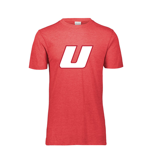 [FTSCUBRD-YS-LOGO1] Decker Youth Tri-Blend T-Shirt - Short Sleeve (Youth S, Red, Logo 1)