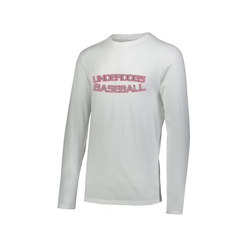 [FTLCUBWH-AXS-LOGO2] Decker Men's Tri-Blend T-Shirt - Long Sleeve (Adult XS, White, Logo 2)