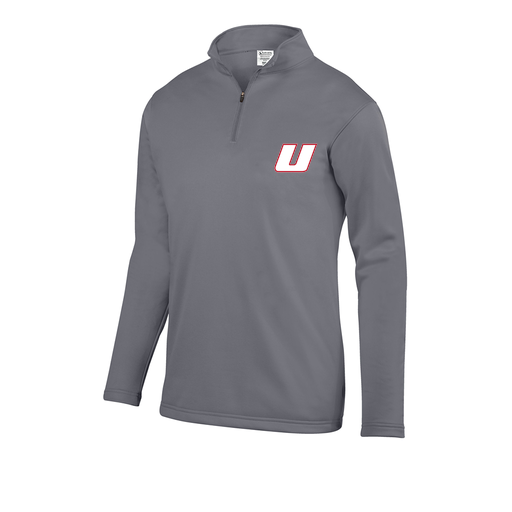 [FOLQFFGY-AS-LOGO1] Decker Men's FlexFleece 1/4 Zip (Adult S, Gray, Logo 1)