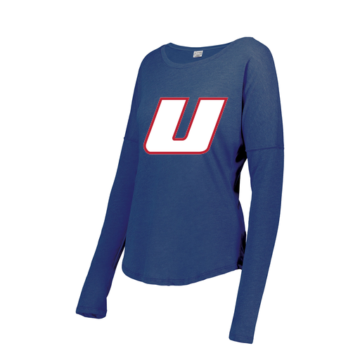 [FTLCUBRY-FAXS-LOGO1] Decker Women's Tri-Blend T-Shirt - Long Sleeve (Female Adult XS, Royal, Logo 1)